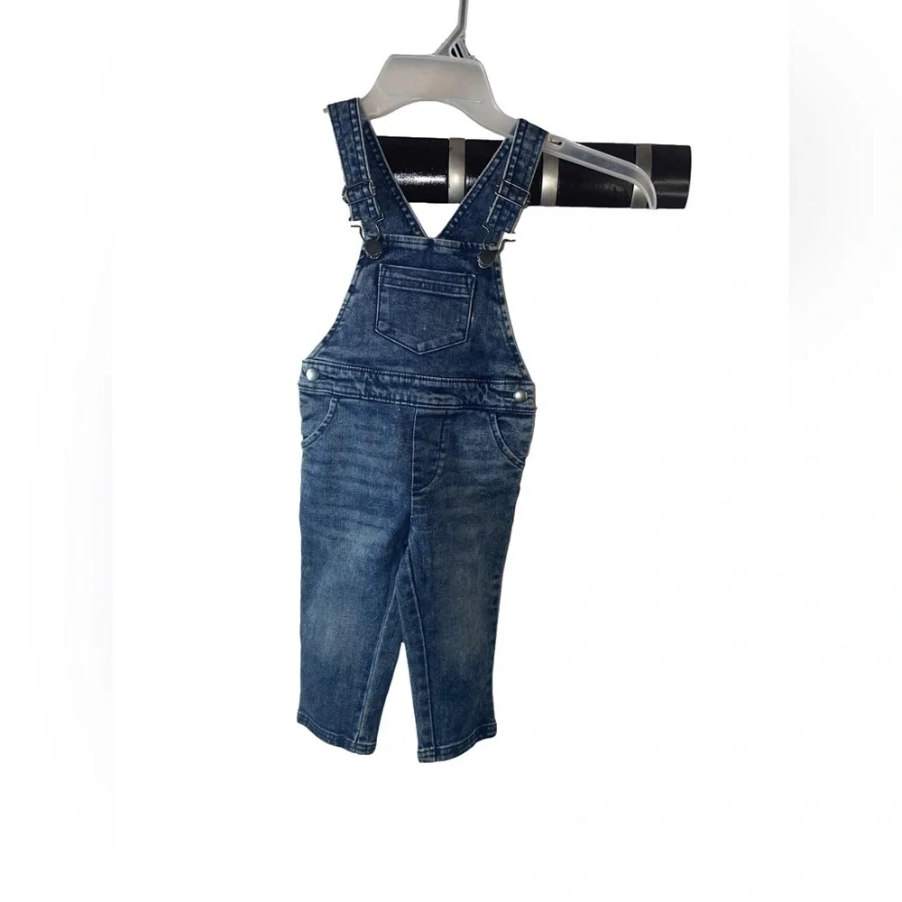NWOT Adorable Farmer Girls Wonder Nation Toddler Girls Jean Sparkle Overalls 2T